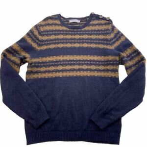 GUC Martinique 50% Lambs Wool Sweater Designed in Copenhagen Fair Isle Print